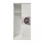 Customization Modern Two Door Metal Closet Clothing Storage Closet Anti Corrosion for sale