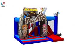 China New Design Digital Printing Inflatable Pirate Bounce House With Slides For Kids supplier