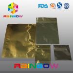 Gold Aluminum Foil Anti Static Bag Zipper Pouch Packing For Electronic Products for sale
