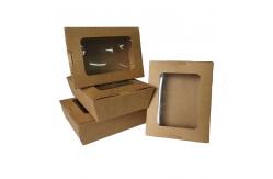 China Fast Food Paper Container Take Away Waterproof And Grease Proof Kraft Package Box supplier