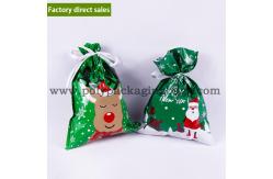 China Custom Printed Exquisite Plastic Drawstring Gift Bag For Halloween / Christmas Day supplier