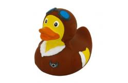 China ISO certificated Weighted Brown Aviator Rubber Duck With Sunglasses Promotional Gift supplier
