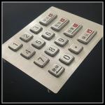 Stainless Steel Metal Numeric Keypad Waterproof For Self Service / Car Washing Machine