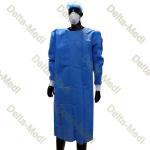 PP SMS Tie On Neck Knitted Cuff Non Reinforced Surgical Gown Standard for sale