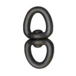 0.3T - 6T Marine Rigging Hardware Double Round Eye Swivel Zinc Plated for sale