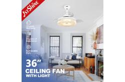 China CE Smart Wifi Control Invisible Ceiling Fan Light for Bedroom 36 Inch supplier