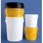 Chemical Round Plastic Bucket with 1L Capacity and Heat Transfer Printing for sale