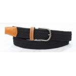 Black / Red Polyester Men's Elastic Braided Stretch Belt Elastic Tape Decoration for sale