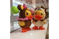 China B.Duck Plastic Coin Bank With Lion Hat Cute Saving Bank As Gifts supplier
