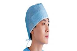 China Polypropylene Disposable Head Covers / Disposable Surgical Caps With Tie On supplier