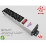 6 Outlet Flat Plug Power Strip Metal PDU With Overload Protector IEC Approved for sale