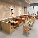 U Shaped Banquette Seating Dining Booth Restaurant Fast Food L120xW60xH105CM for sale