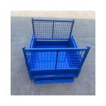Steel Collapsible Pallet Container , Stackable Rigid Wire Containers With Targets On Feet for sale
