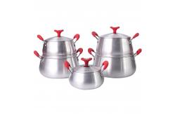 China Recyclable Spin Bottom Cookware Pot Alu Material For Kitchen Cooking supplier