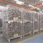 Pallet Forklift Storage HDG Stackable Wire Mesh Container for sale
