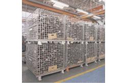 China Pallet Forklift Storage HDG Stackable Wire Mesh Container supplier