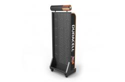 China AA Battery Point Of Sales Displays Pegboard Floor Stand With Hanging Hooks supplier