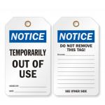 Plastic Tag Out Of Use Tag White Rectangle Polyester Safety Tag for sale
