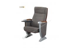 China Heavy Duty Steel Frame Auditorium Fold Chair With Fabric Seat And Backrest supplier