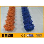 Orange Economical 12 Gauge Chain Link Mesh Fencing PVC Coated for sale