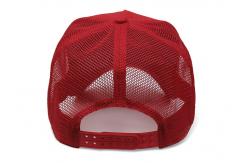 China 5 panels Trucker Cap Red Customizable With Adjustable For Unisex supplier