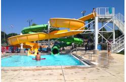China 12mm Thickness fiber glass pool slide Water Theme Park Equipment Set supplier