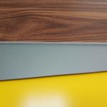 Circular Cladding Wood Grain Aluminum Composite Panel Embossed Surface Density 2.5%
