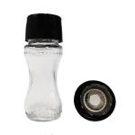 Food Grade Black 94g 60ml 110mm Pepper Glass Jars for sale