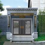 Recyclable Black Riveted Joint Aluminium Fence Gate Swing Door Entrance