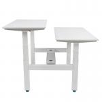 2 Levels 4 Legs 4 Motors Extendable KD Structure Steel Office Desk