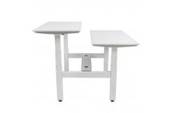 China 2 Levels 4 Legs 4 Motors Extendable KD Structure Steel Office Desk supplier