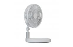 China Rechargeable Folding Pedestal Fan Portable USB Handheld Stand With LED Light supplier