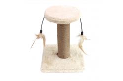 China 20x18x16cm Cat Scratch Post Toys With Feather For Cat Interactive Play supplier