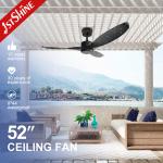 App-Controlled Waterproof IP44 Outdoor Ceiling Fan with ABS Blades and Smart Control for sale