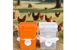 China Durable Plastic Feeder Food Grade Plastic Buckets With Handle and Lid supplier