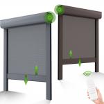 China Smart Waterproof Electric Outdoor Roller Blind With Zipper Track manufacturer