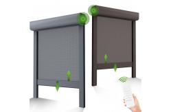 China Smart Waterproof Electric Outdoor Roller Blind With Zipper Track supplier