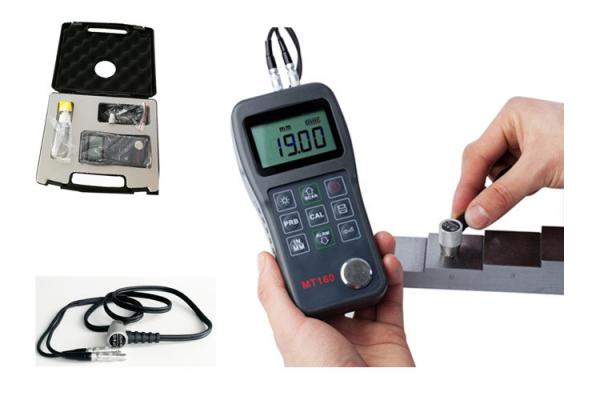 Handheld Ultrasonic Steel Thickness Gauge Large LCD For Easy Reading