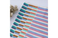 China Thick And Warm Striped Material Fabric Skin Friendly Texture For French Terry supplier