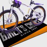 4MM Thick Custom Logo Mats Rubber TPR Bicycle Trainer Mat for sale
