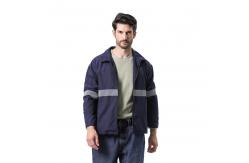 China 3 1 Twill FR Winter Jacket With Reflective Tape EN11611 Aramid 3A supplier