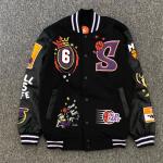 Custom Varsity Jacket Leather Ribbed Sleeve Chenille Embroidery Layer Letter Embroidery Graphic Letterman Varsity Bomber Jacket for sale