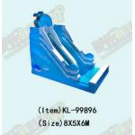 Clown Inflatable Slide With Elephant Theme For Children Fun Park