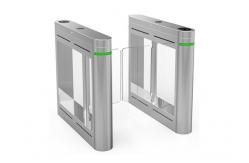 China Stroboscopic Alarm Anti Trailing Swing Barrier Turnstile 40W Acrylic Half Height supplier