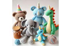China Wholesale OEM Cute Customized Handmade Stuffed Animal Doll Crochet Toy Baby Gift supplier