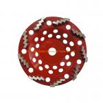 Zigzag Segment Diamond Grinding Cup Customized Color Long Working Life for sale