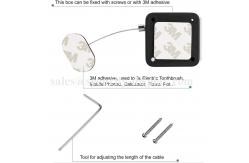 China Double Sided 3M Adhesive Retractable Security Cable Lock For TV DVD supplier