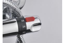 China ROVATE Rainfall Top Sprayer Thermostatic Shower Set Dual Handle Design supplier