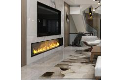 China Media Wall Artificial Decorative Flame Led Atomizing Water Steam Fireplace supplier