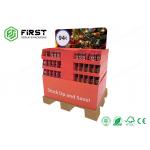 4C Offest Printing Customized Corrugated Stand Supermarket Cardboard Floor Display Stand for sale
